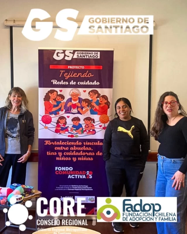 Partimos este sábado con el primer encuentro de “Tejiendo Redes de Cuidado” un hermoso proyecto financiado por el @gobierno.santiago y el CORE regional para apoyar a nuestras Familias extensas en la educación y desarrollo de habilidades socio emocionales de los niños y niñas que están a su cuidado. 
#somosfadop 
#derechoavivirenfamilia