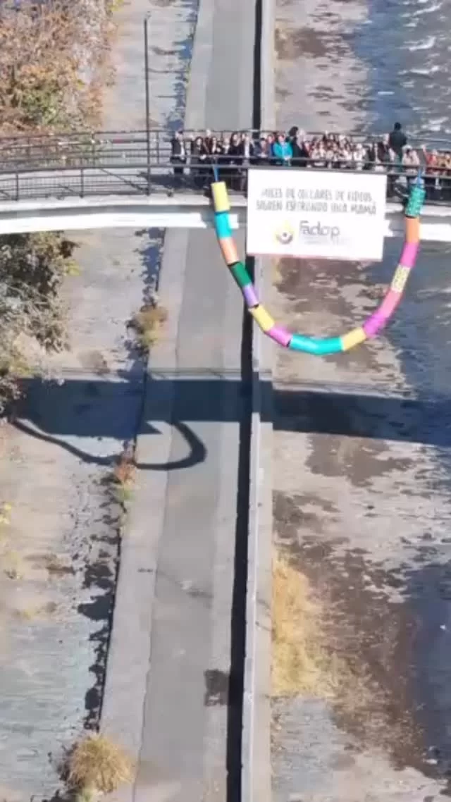 Precioso lanzamiento tuvimos esta mañana en puente Racamalac. Esperamos que nuestro collar de fideos gigante, remueva corazones 
Gracias @muniprovi por todo el apoyo
#derechoavivirenfamilia