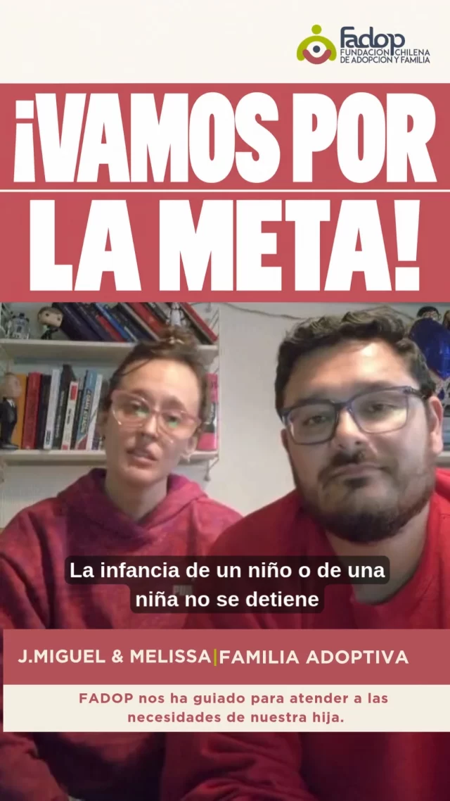 ¡Quedan solo 2 DÍAS para la Colecta y TODAVÍA NOS FALTA por llegar a la META! 

José Miguel y Melissa, familia adoptiva FADOP, nos cuentan en su testimonio cómo la fundación ha sido clave para orientarlos a atender a todas las necesidades de su hija y nos llaman a donar, para sostener este acompañamiento.

¡Súmate a la Colecta FADOP y ayúdanos a acortar la espera! 

Dona o comparte con 5 personas en el link de la Bio. 🧡